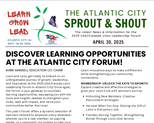 April 2025 Newsletter